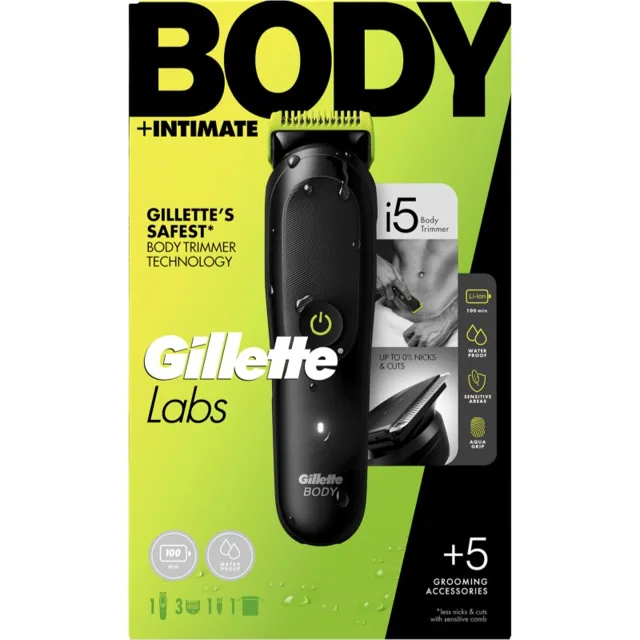 Gillette Labs i5 zastřihovač na intimní partie a tělo pro muže 1 ks