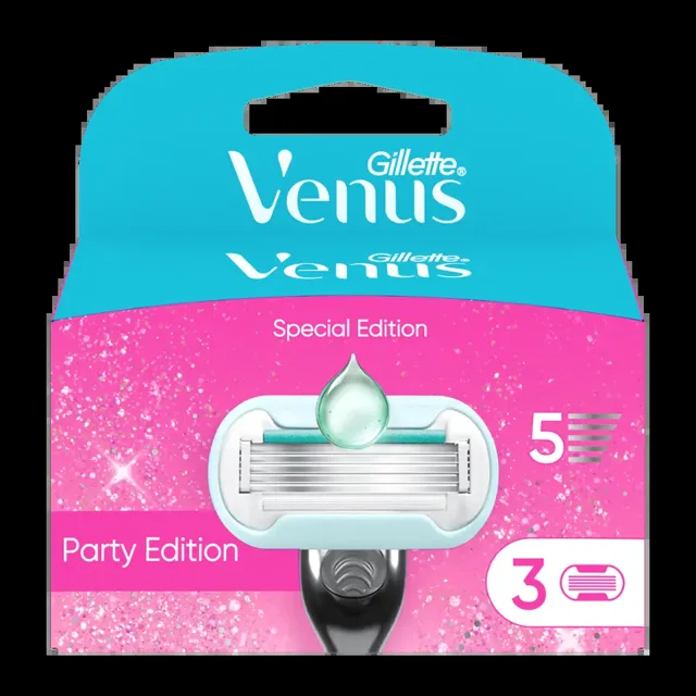 Gillette Náhradní holicí hlavice Venus Party Edition 3 ks