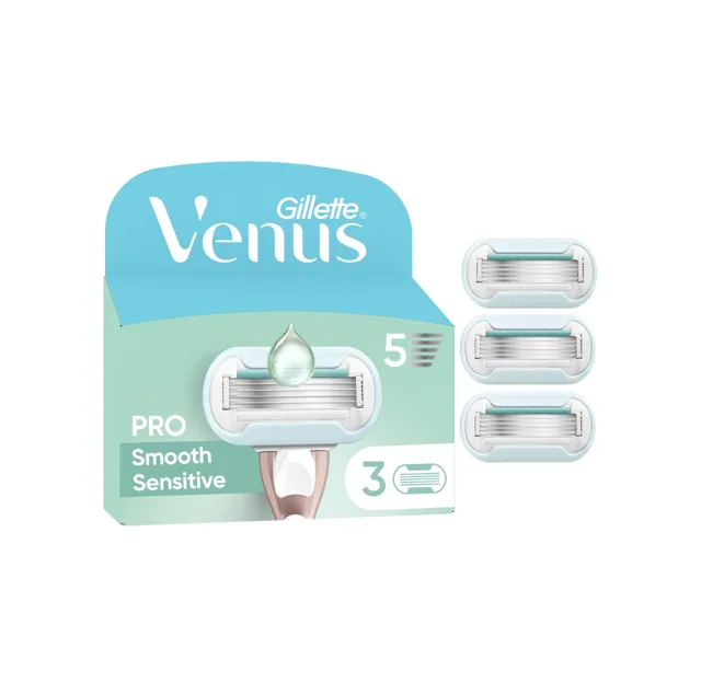 Gillette Venus Pro Smooth Sensitive holicí hlavice pro citlivou pokožku 3 ks