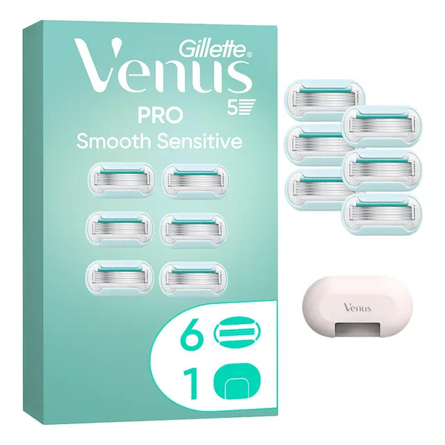 GILLETTE Venus Pro Smooth Sensitive Náhradní hlavice 6 kusů