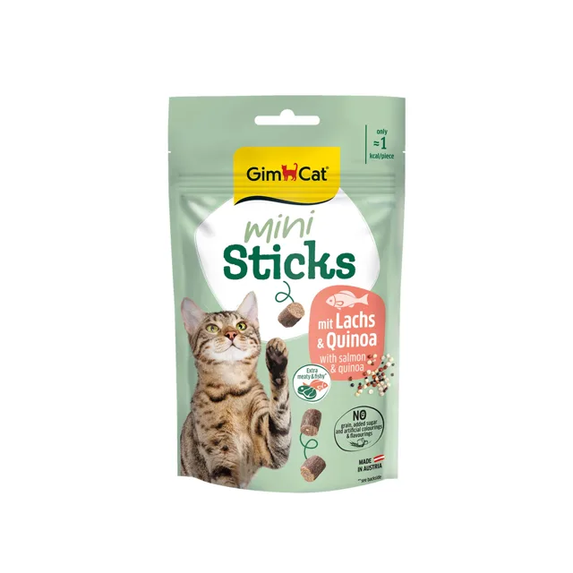 GimCat Mini Sticks - kuřecí se šantou kočičí (50 g)