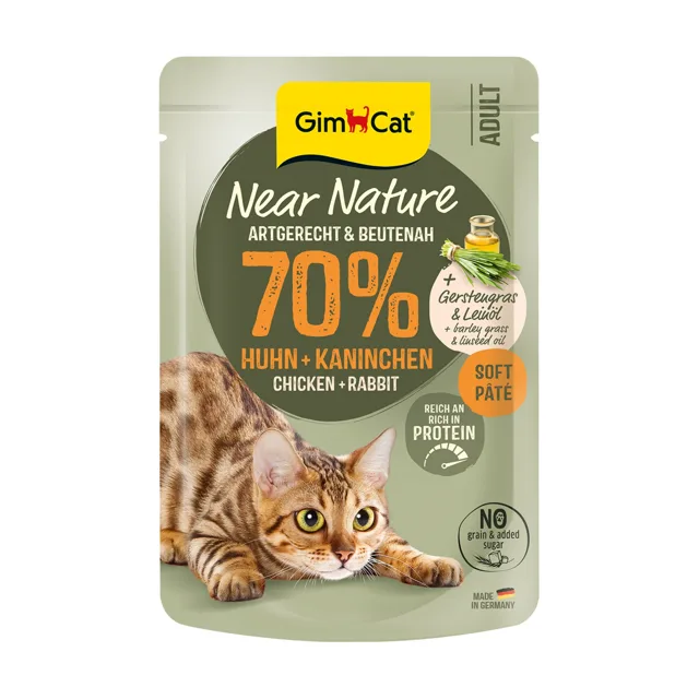 GimCat Near Nature 16 x 85 g - kuřecí a králík