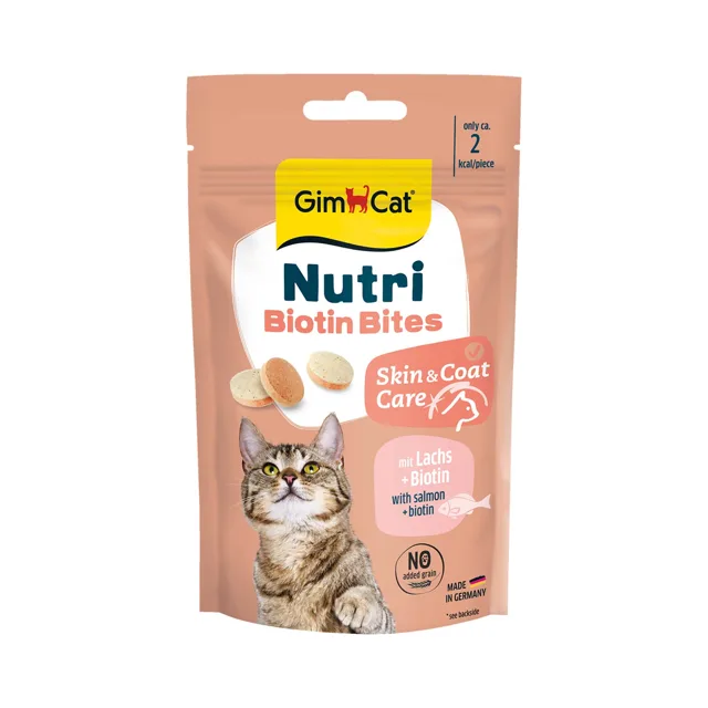 GimCat Nutri Biotin Bites s lososem - 40 g