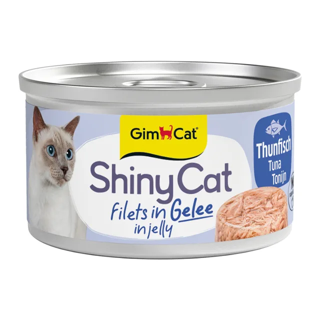 GimCat ShinyCat Filet in Jelly 12 x 70 g - výhodné balení - tuňák