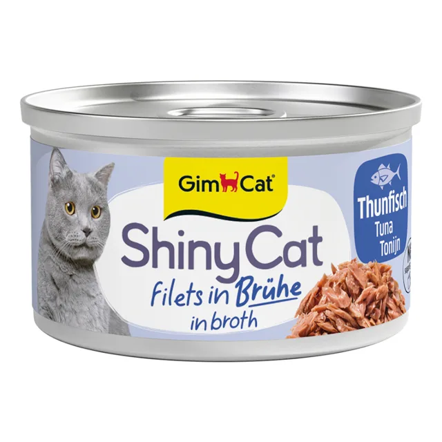 GimCat ShinyCat Filet ve vývaru 6 x 70 g - tuňák