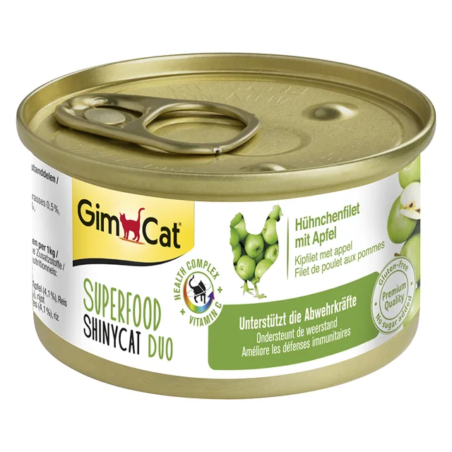 GimCat Superfood ShinyCat Duo 24 × 70 g - míchané balení (4 druhy)