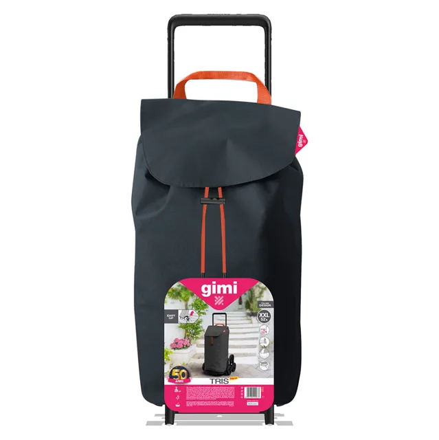 GIMI Tris Floral nákupní vozík šedý 52 l