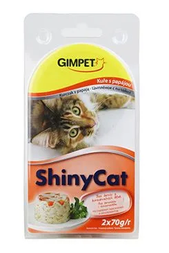 Gimpet Kočka Konz. Shinycat  Kuře Papája 2x70g