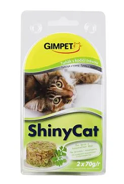 Gimpet Kočka Konz. Shinycat  Tuňak/koc.tráv 2x70g