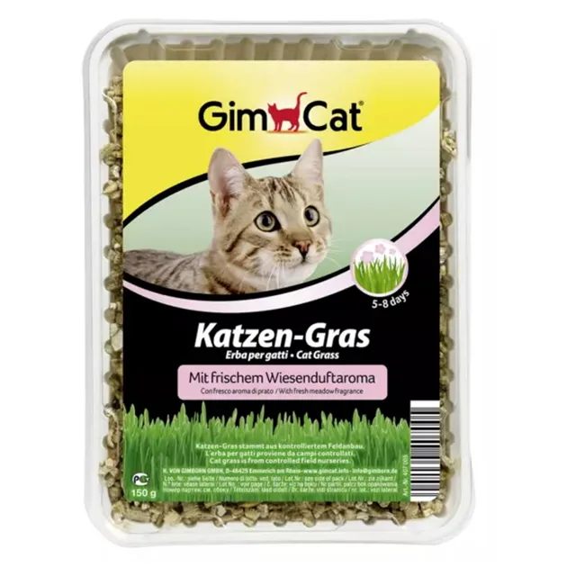 GIMPET Tráva pro kočky na trávení s luční vůní 150 g