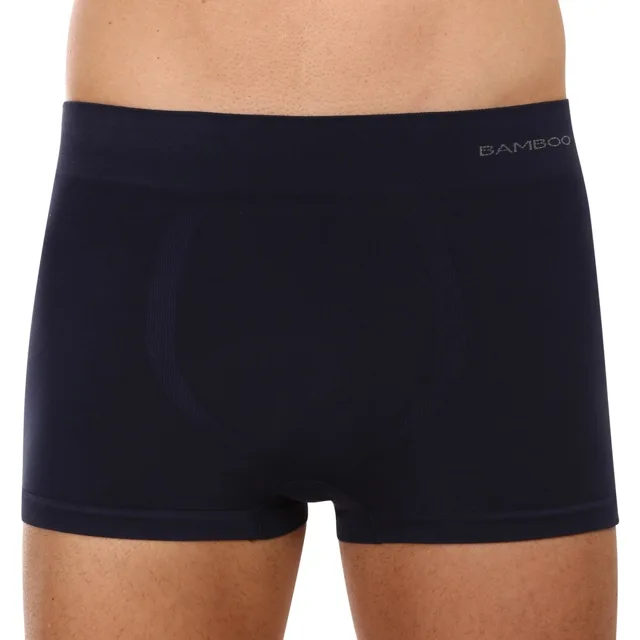 Gino Pánské boxerky bezešvé bambusové modré (53005) XL