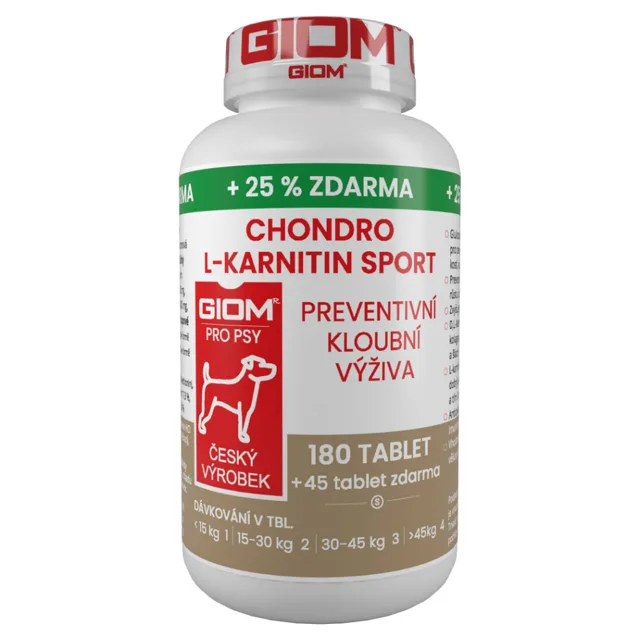 GIOM Chondro L-karnitin sport 180 tablet + 25% zdarma