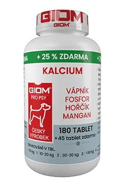 Giom S Pes Kalcium 180 Tbl 25% Zdarma