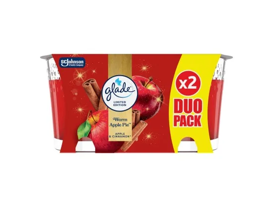 Glade® Candle DUO svíčky Warm Apple Pie 2 x 112 g
