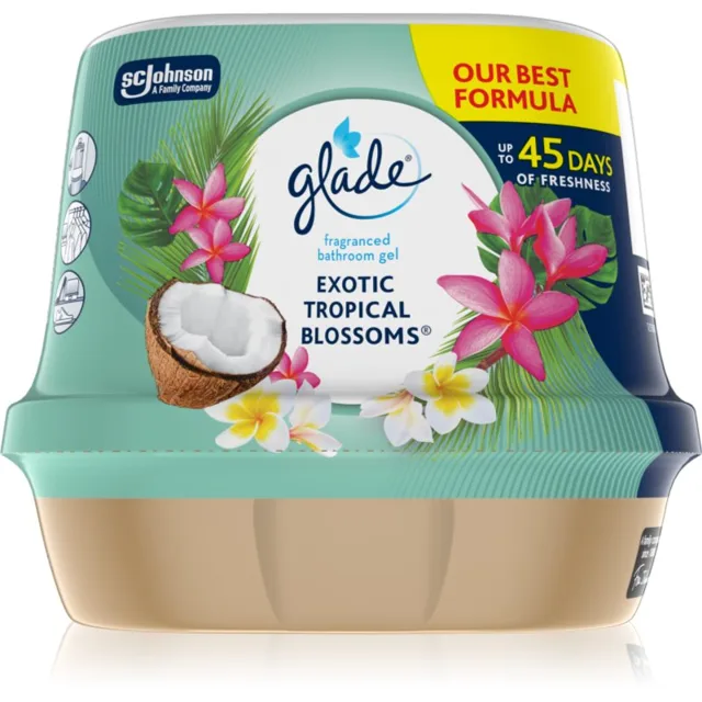 GLADE Exotic Tropical Blossoms vonný gel do koupelny 180 g