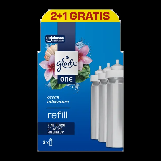 Glade Náhradní náplň do osvěžovače vzduchu Ocean adventure 3x10 ml 30 ml