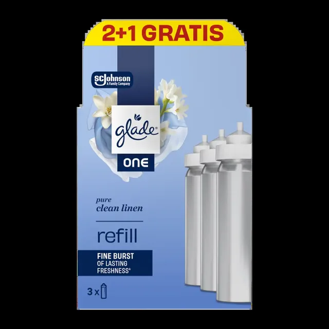 Glade Náhradní náplň do osvěžovače vzduchu Pure Clean Linen 3x10 ml 30 ml