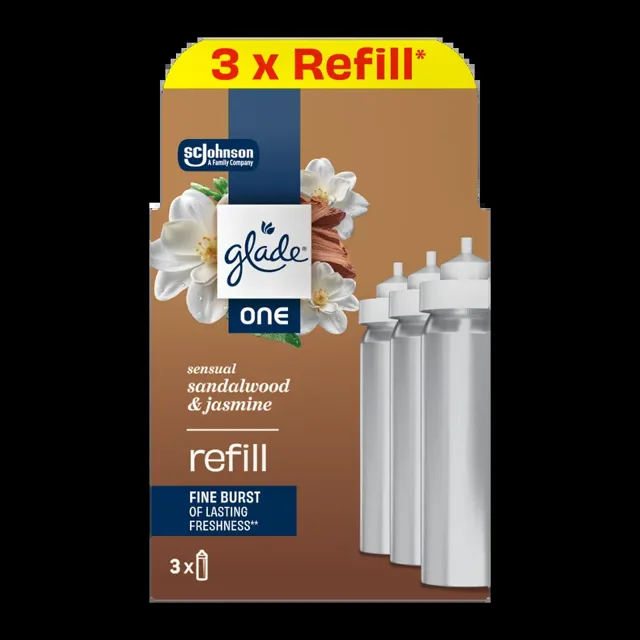 Glade Náhradní náplň do osvěžovače vzduchu Sandalwood & Jasmine 3x10 ml 30 ml