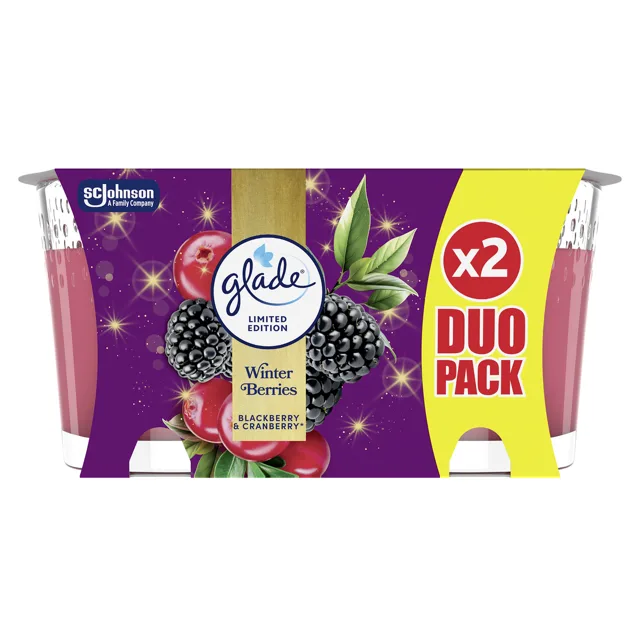Glade Sada vonných svíček Winter Berries 2 x 112 g