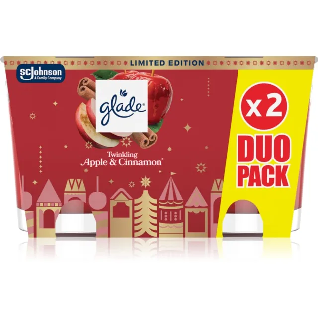 GLADE Twinkling Apple & Cinnamon dárková sada 2x112 g