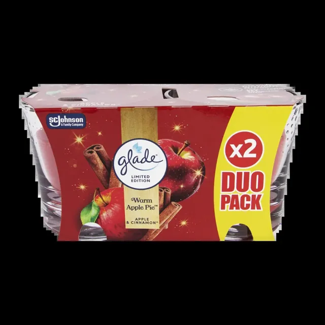 Glade Vonná svíčka duopack 2x 112 g Warm Apple Pie