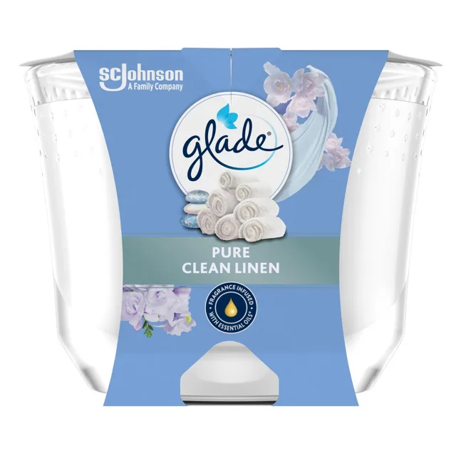 Glade Vonná svíčka Pure Clean Linen 204 g