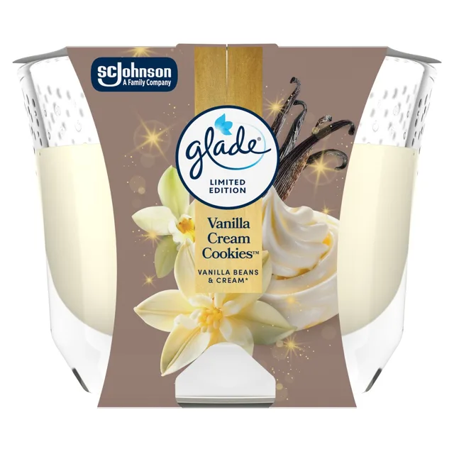 Glade Vonná svíčka Vanilla Cream Cookies 204 g