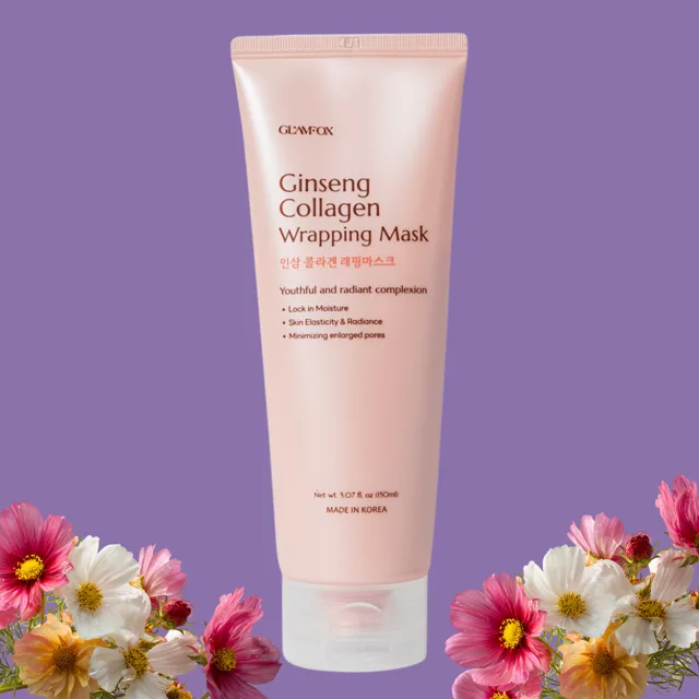 GLAMFOX - Ginseng Collagen Wrapping Mask - Vyživující kolagenová maska s ženšenem - 150 ml