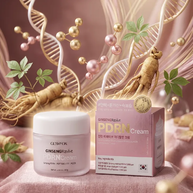 GLAMFOX  - Ginseng Revive PDRN Cream - Obnovující pleťový krém se ženšenem a PDRN - 80 ml
