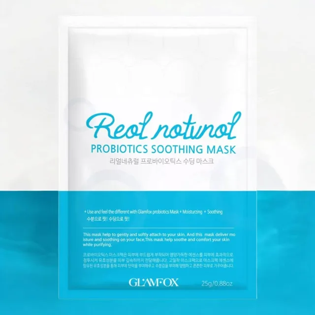 GLAMFOX - Real Natural Probiotics Soothing Mask - Zklidňující maska s probiotiky - 25 g