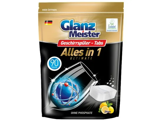 Glanz Meister AiO tablety do myčky citron 90 ks