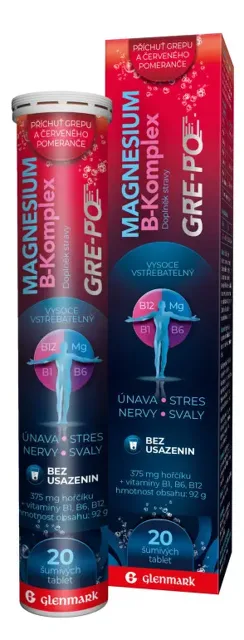 Glenmark Magnesium B-komplex GRE-PO eff.20 tablet