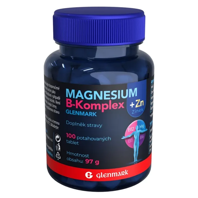 GLENMARK Magnesium B-komplex + zinek 100 tablet