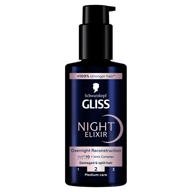 Gliss Kur Noční elixír Night Elixir Overnight Reconstruction 100 ml