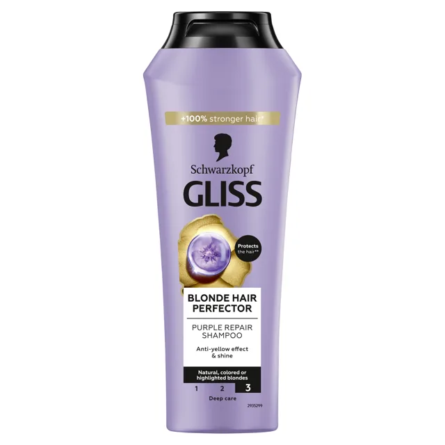 Gliss Kur Regenerační šampon pro blond vlasy Blonde Hair Perfector (Purple Repair Shampoo) 250 ml