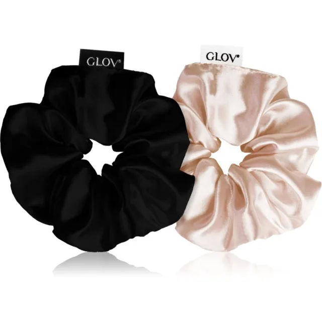GLOV Scrunchies M gumičky do vlasů Sparkling Wine/Black 2 ks