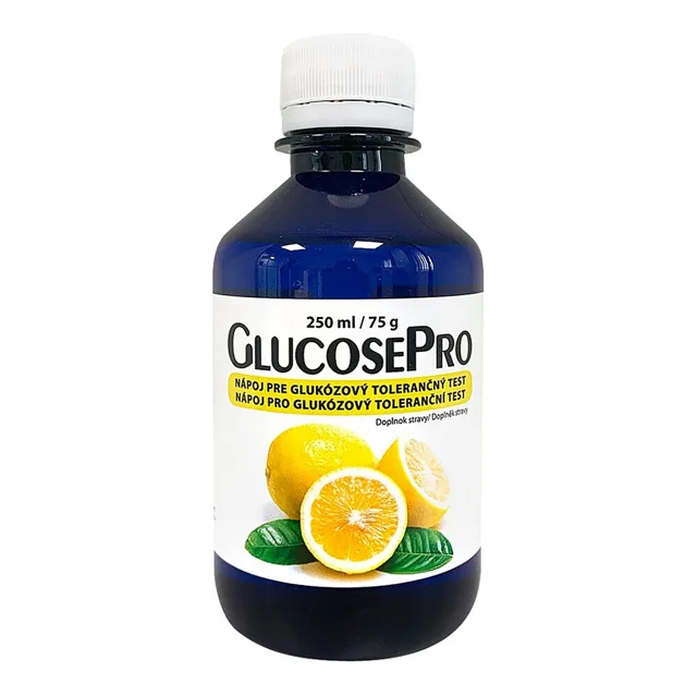 GLUCOSEPRO Nápoj na orální glukózový toleranční test citrón 250 ml