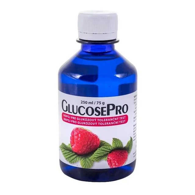GLUCOSEPRO Nápoj na orální glukózový toleranční test malina 250 ml