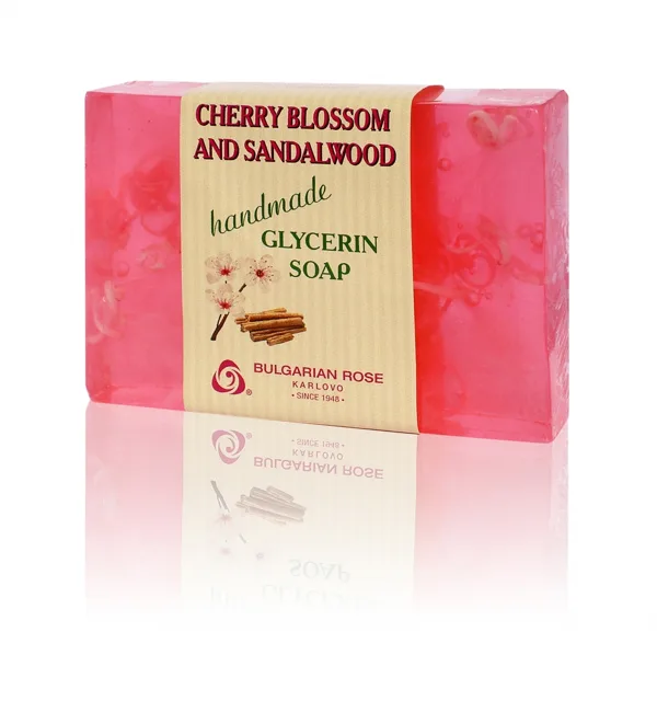 Glycerinové mýdlo Třešňový květ a santalové dřevo 70 g - Bulgarian Rose Karlovo