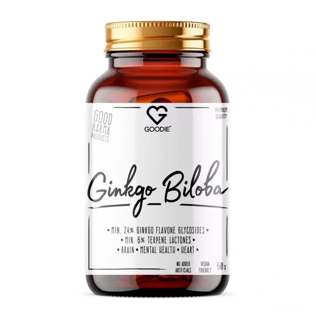 Goodie Ginkgo Biloba - prémiový extrakt min. 24% ginkgo glycosides 60 kapslí