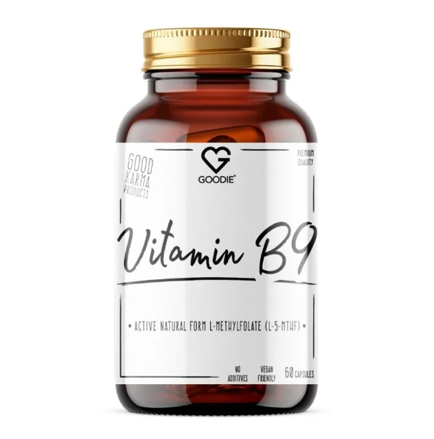 Goodie Vitamín B9 - Aktivní forma L-methylfolát (5-MTHF) 60 kapslí