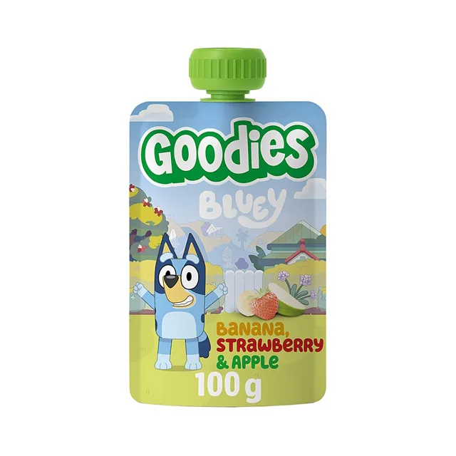 GOODIES Kapsička bluey banán, jahoda a jablko 100 g