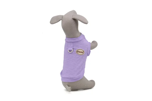 Goody tričko pro psa - žebrovaný prodyšný polyester Barva: Fialová, Délka zad (cm): 25, Obvod hrudníku: 32 - 36 cm