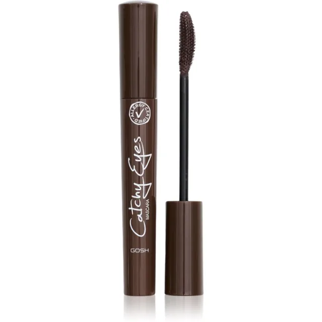 GOSH COPENHAGEN Catchy Eyes Allergy Certified objemová řasenka pro citlivé oči odstín 002 Brown 8 ml