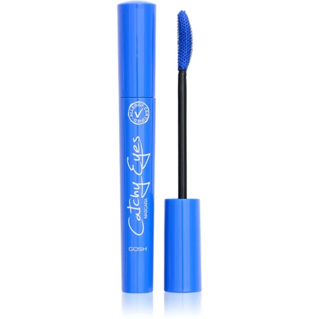 GOSH COPENHAGEN Catchy Eyes Allergy Certified objemová řasenka pro citlivé oči odstín 003 Crazy Blue 8 ml
