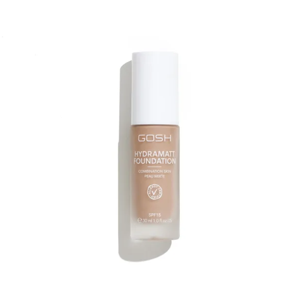 GOSH COPENHAGEN Hydramatt Foundation make-up pro smíšenou pleť - 012Y Medium Dark 30 ml