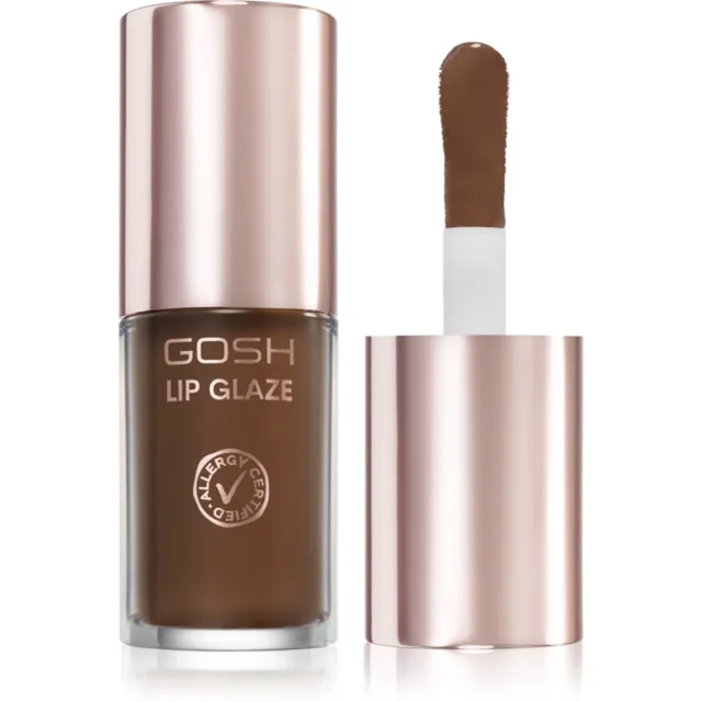 GOSH COPENHAGEN Lip Glaze lesk na rty odstín 003 Dark Chocolate 5.5 ml