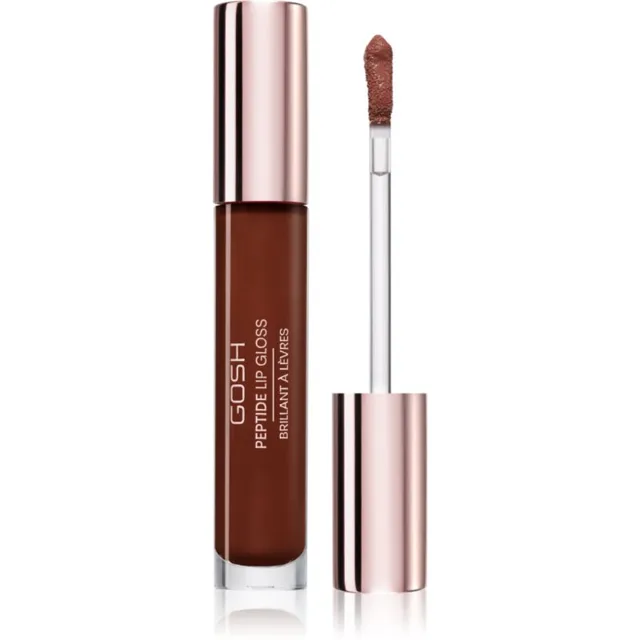 GOSH COPENHAGEN Peptide Lip Gloss lesk na rty s peptidy odstín 006 Brownie 7 ml