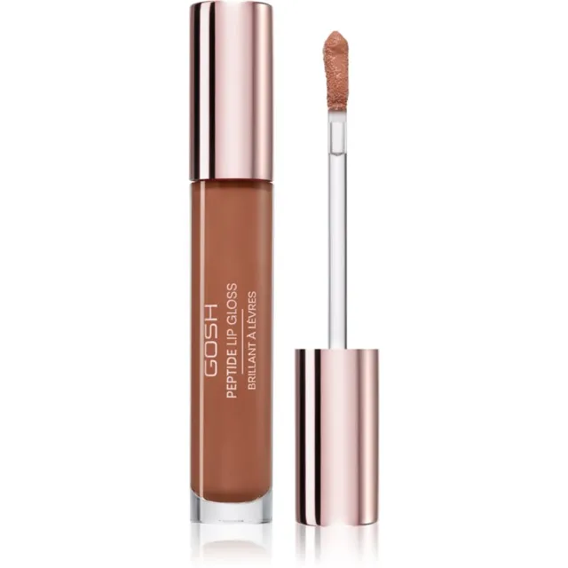 GOSH COPENHAGEN Peptide Lip Gloss lesk na rty s peptidy odstín 007 Chocolate Mousse 7 ml
