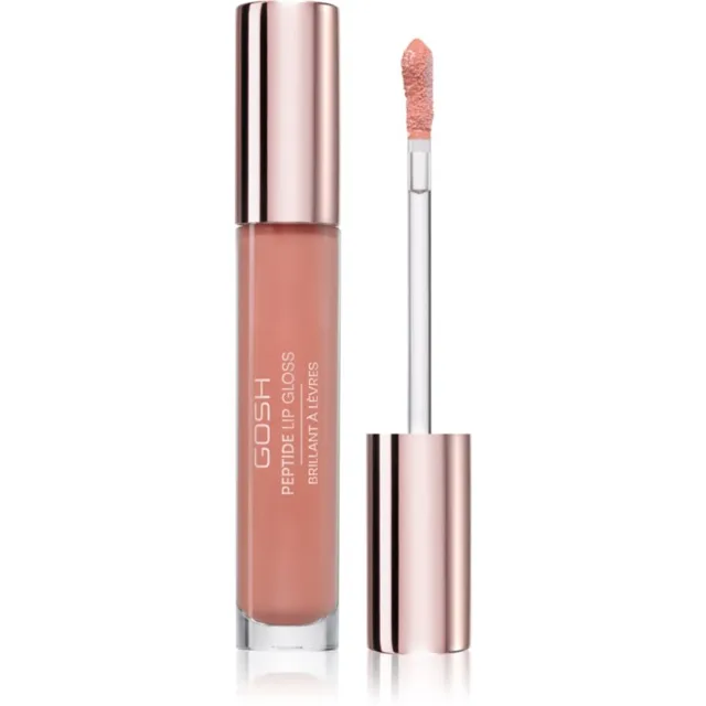GOSH COPENHAGEN Peptide Lip Gloss lesk na rty s peptidy odstín 008 Nougat 7 ml